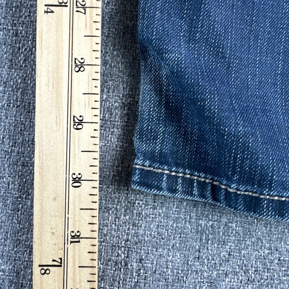 Buffalo Jeans Mens 31 Six Slim Straight Blue Faded Whiskered David Bitton - Picture 10 of 11